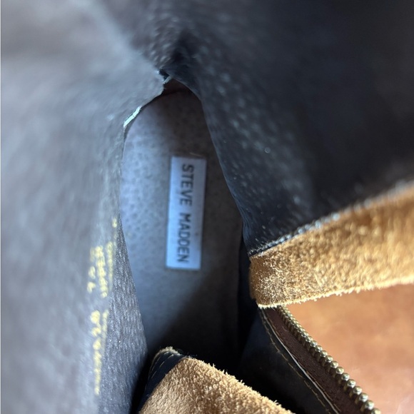 Steve Madden Troopa Cognac Brown Lace-Up Combat Riding Boots Women’s size 7.5 - Picture 9 of 9